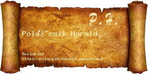 Polácsik Harald névjegykártya